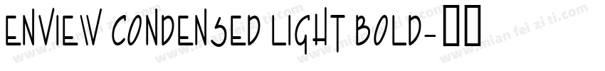 Enview Condensed Light Bold字体转换
